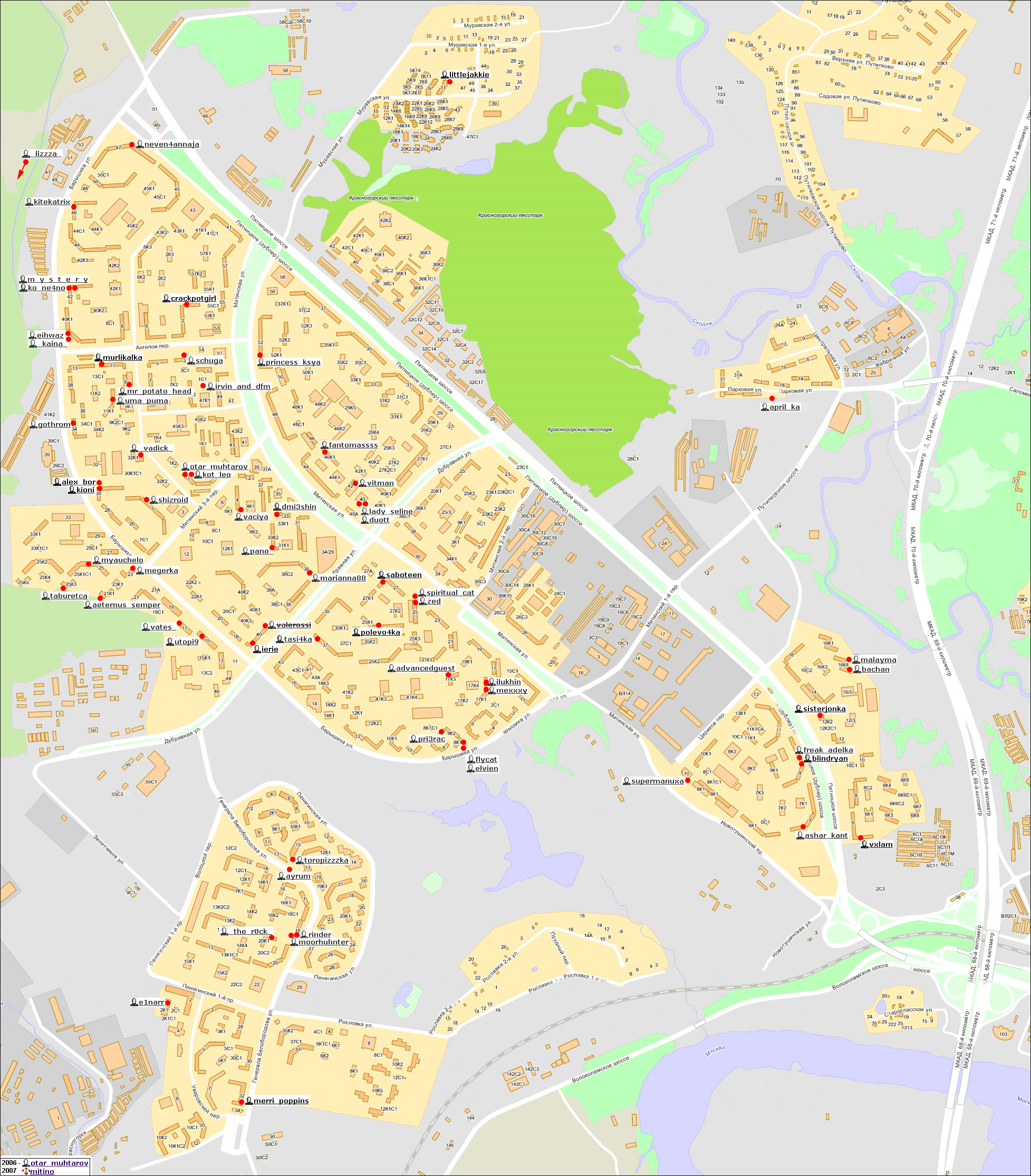 Карта митино с улицами и номерами домов